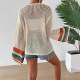 Bohemian Rainbow Crochet Cardigan