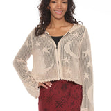 Celestial Lacy Cropped Hoodie
