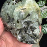 Prehnite Crystal Skull