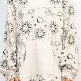 Boho Festival Printed Hoodie - Celestial