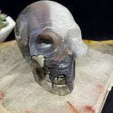 UV Reactive Volcanic Agate Crystal Skull