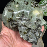 Prehnite Crystal Skull