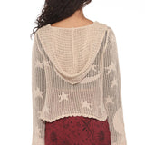 Celestial Lacy Cropped Hoodie