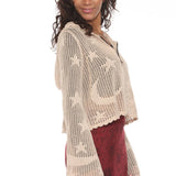 Celestial Lacy Cropped Hoodie