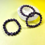 amethyst beaded crystal bracelet 10mm