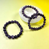 amethyst beaded crystal bracelet 10mm