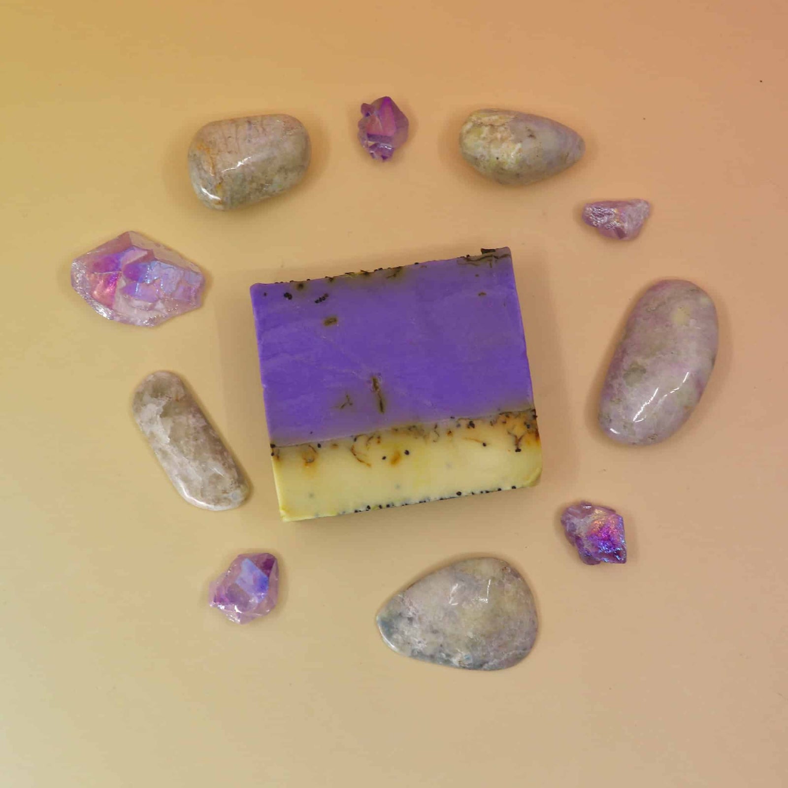 Blue lotus and vanilla essential oil soap for mindful self-care