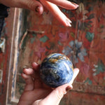 High-vibration Kyanite sphere for chakra balancing and communication