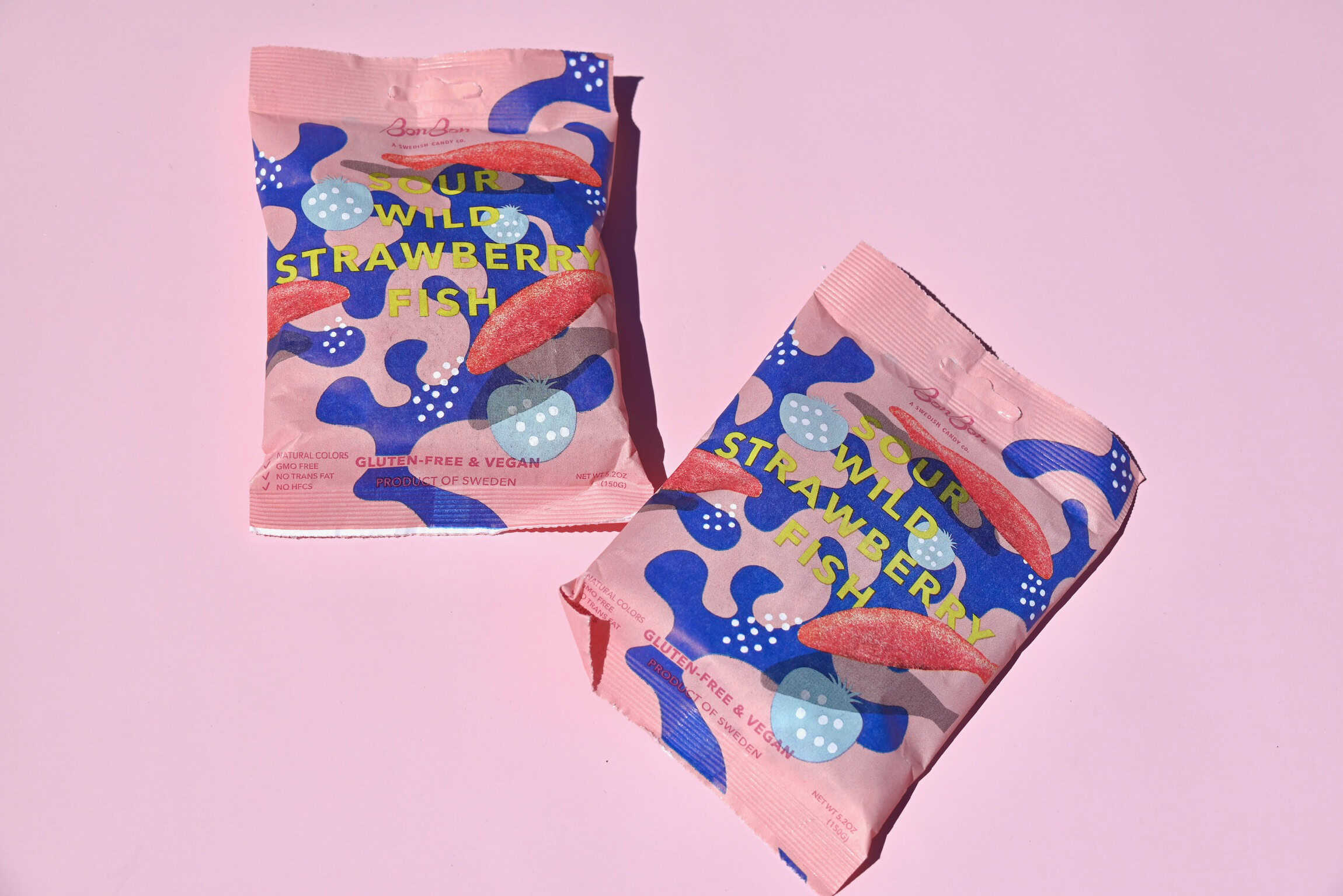 Sour Wild Strawberry Fish - Swedish Candy 5.2oz (150g)
