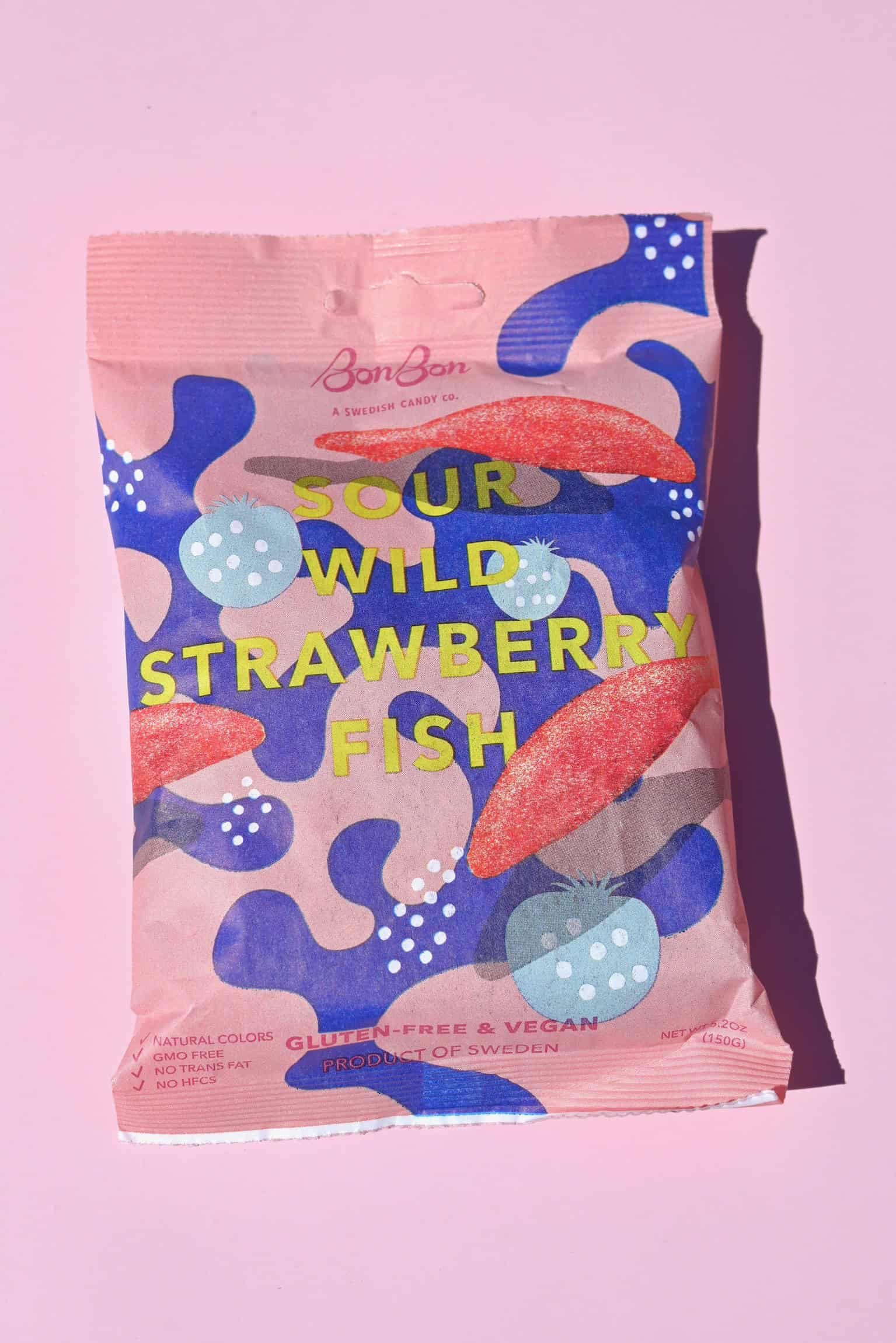 Sour Wild Strawberry Fish - Swedish Candy 5.2oz (150g)