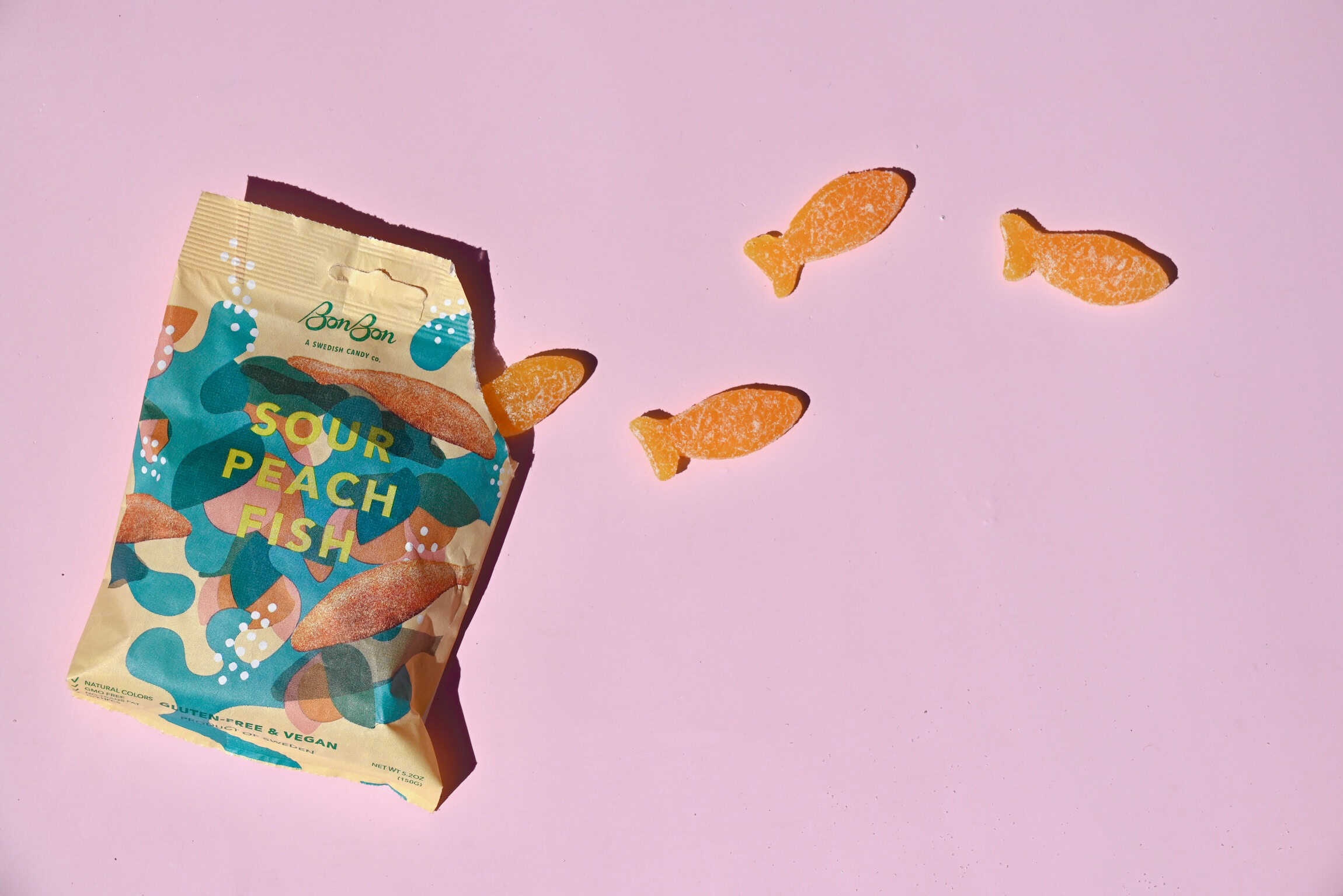 Sour Peach Fish - Swedish Candy 5.2oz (150g)