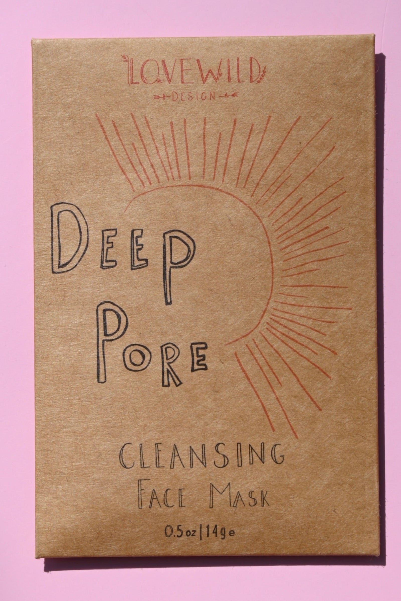 The Deep Pore Cleansing Clay Mask on a pink background.