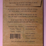 The back of the Antioxidant Mask on a pink background.