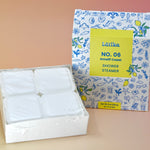 The Amalfi Coast Shower Steamers - 4 Pack Shower Steamers on a pink background.