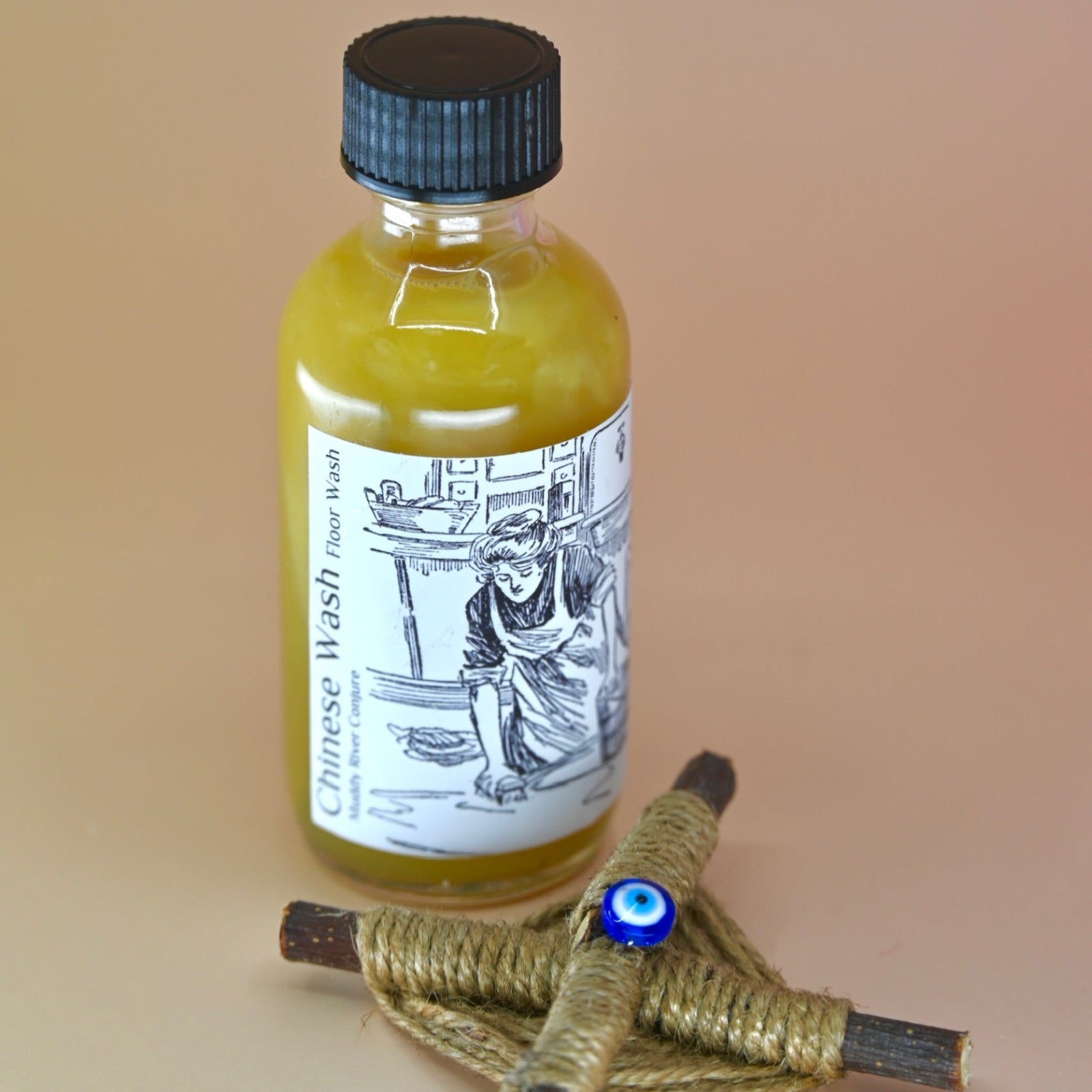 The Chinese Wash with the crossroads lying next to it all on a pink background.