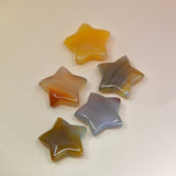 Crystal Gemstone Stars on pale orange background