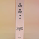The back of the box of the Cactus Flower 15ml Unisex Eau de Parfum Travel Sprayer on light pink background.