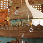 Someone holding the Prisma Hanging #15 in front of a wooden background.