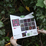 Someone holding the You Have the Magic 2026 Wall Calendar in front of a green bush, showing off the back.