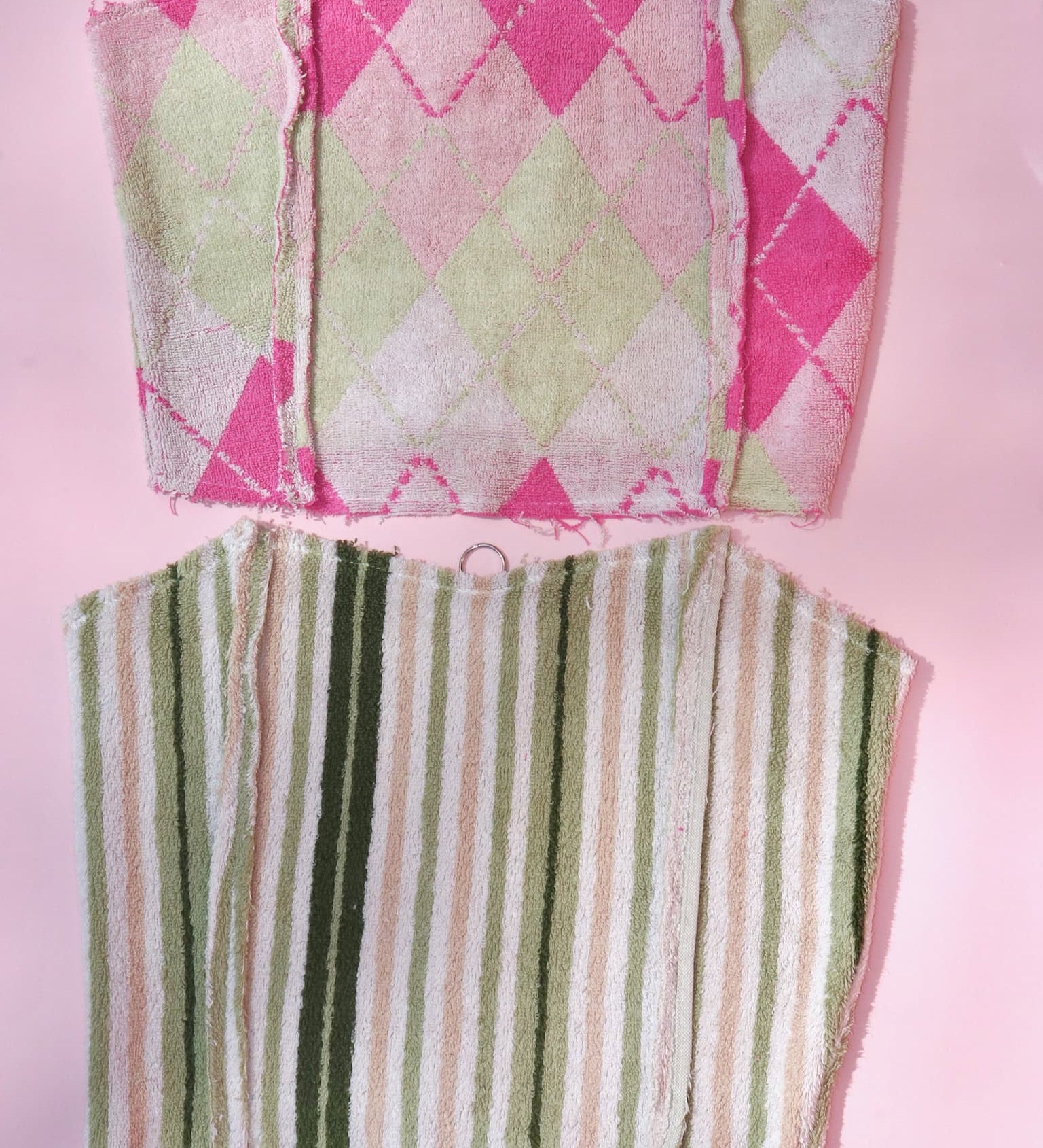 Upcycled Terry Cloth Bustier Top