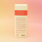 The back of the Smoked Cherry – HI-FI Reed Diffuser box on a pink and yellow background.