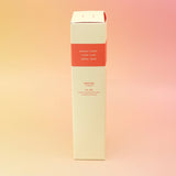 The side of the Smoked Cherry – HI-FI Reed Diffuser box on a pink and yellow background.