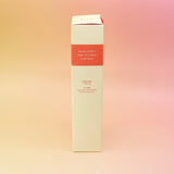 The side of the Blonde Hinoki – HI-FI Reed Diffuser box on a pink and yellow background.