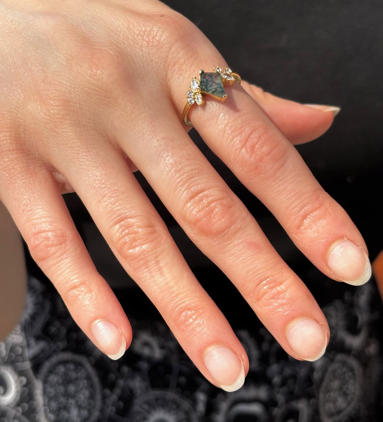 Moss Agate Ring - The Emeliene