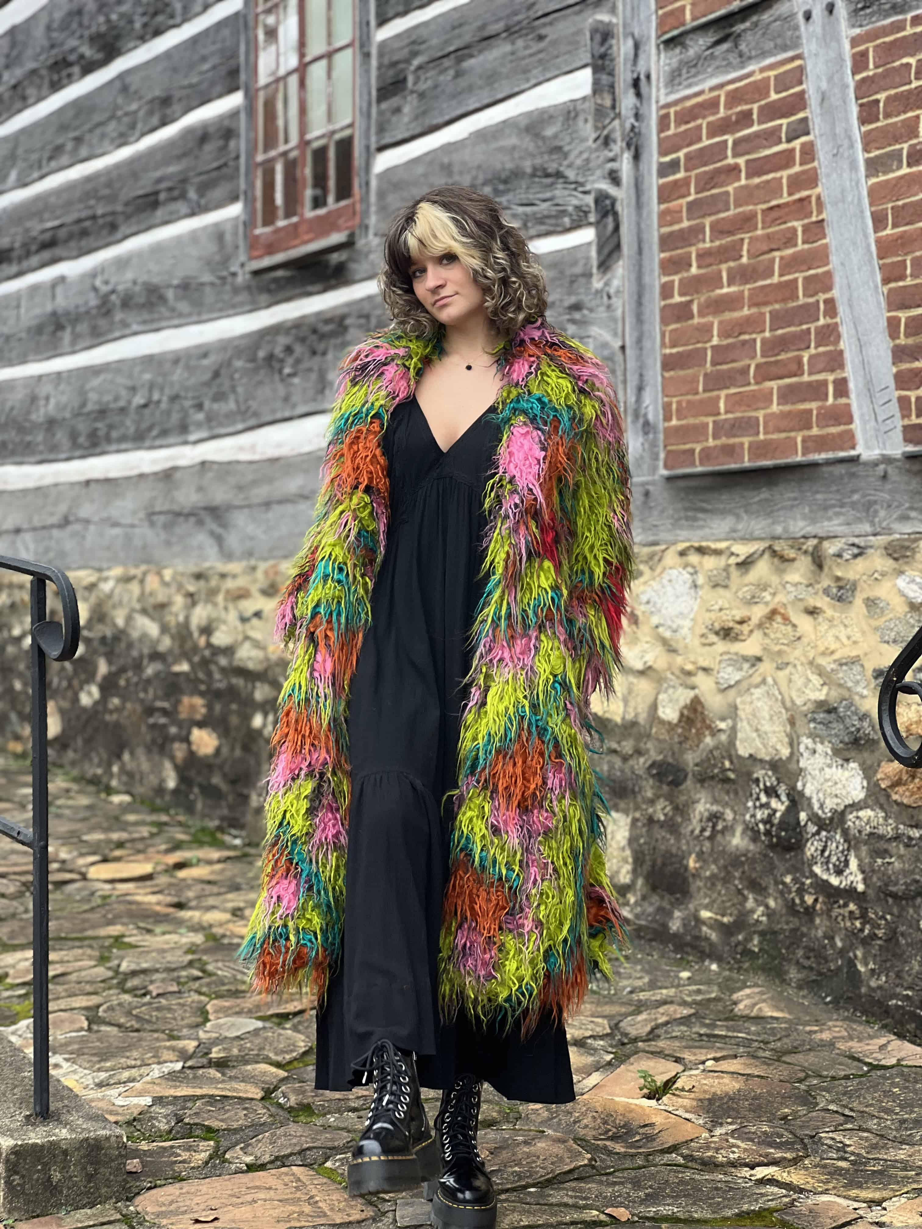Multicolor Faux Fur Jacket