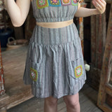 Someone wearing the Granny Square Mini Skirt.