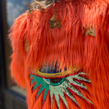 Planet Queen Orange Faux Fur Jacket by Jennafer Grace