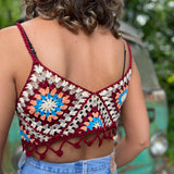 Handmade Bohemian Crochet Design Cropped Camisole