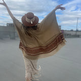 Crochet-Knit Lace Fringe Maxi Skirt