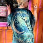 1930s Green Art Nouveau Fringe Kimono