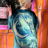 1930s Green Art Nouveau Fringe Kimono