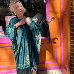 1930s Green Art Nouveau Fringe Kimono