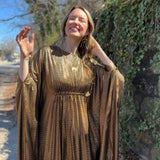 1970s Metallic Gold Batwing Caftan by Smak Parlour