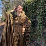 1970s Metallic Gold Batwing Caftan by Smak Parlour