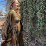 1970s Metallic Gold Batwing Caftan by Smak Parlour