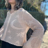 Celestial Lacy Cropped Hoodie