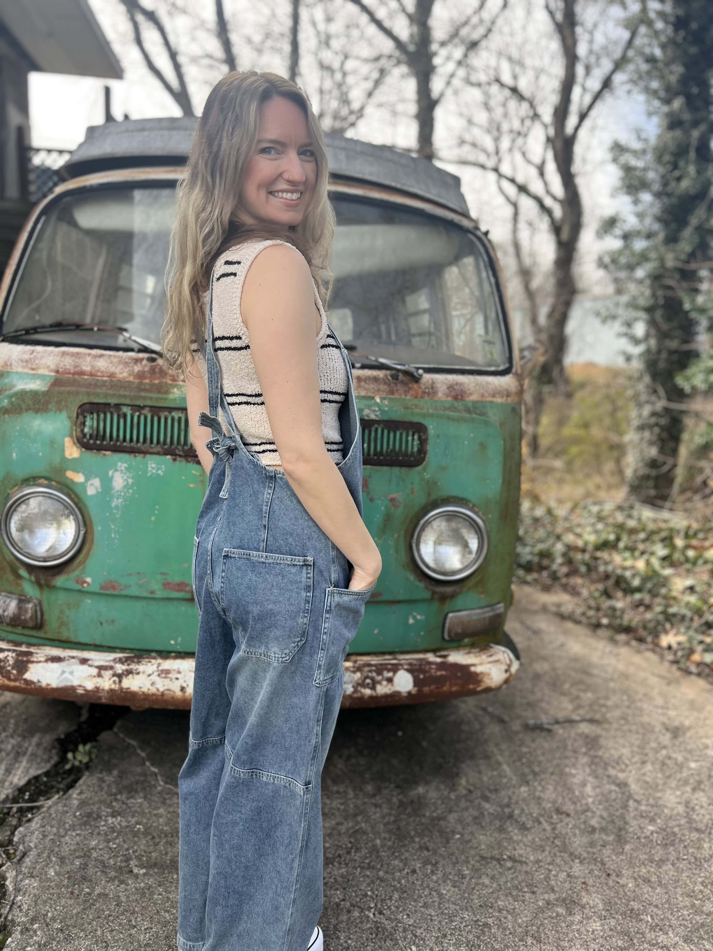 Retro Striped Knit Sleeveless Tank