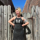 Vintage Wash Butterfly Graphic Tank Maxi Dress