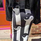Yin Yang Print High Waist Midi Skirt