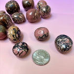 Natural Rhodonite Crystal Tumbles