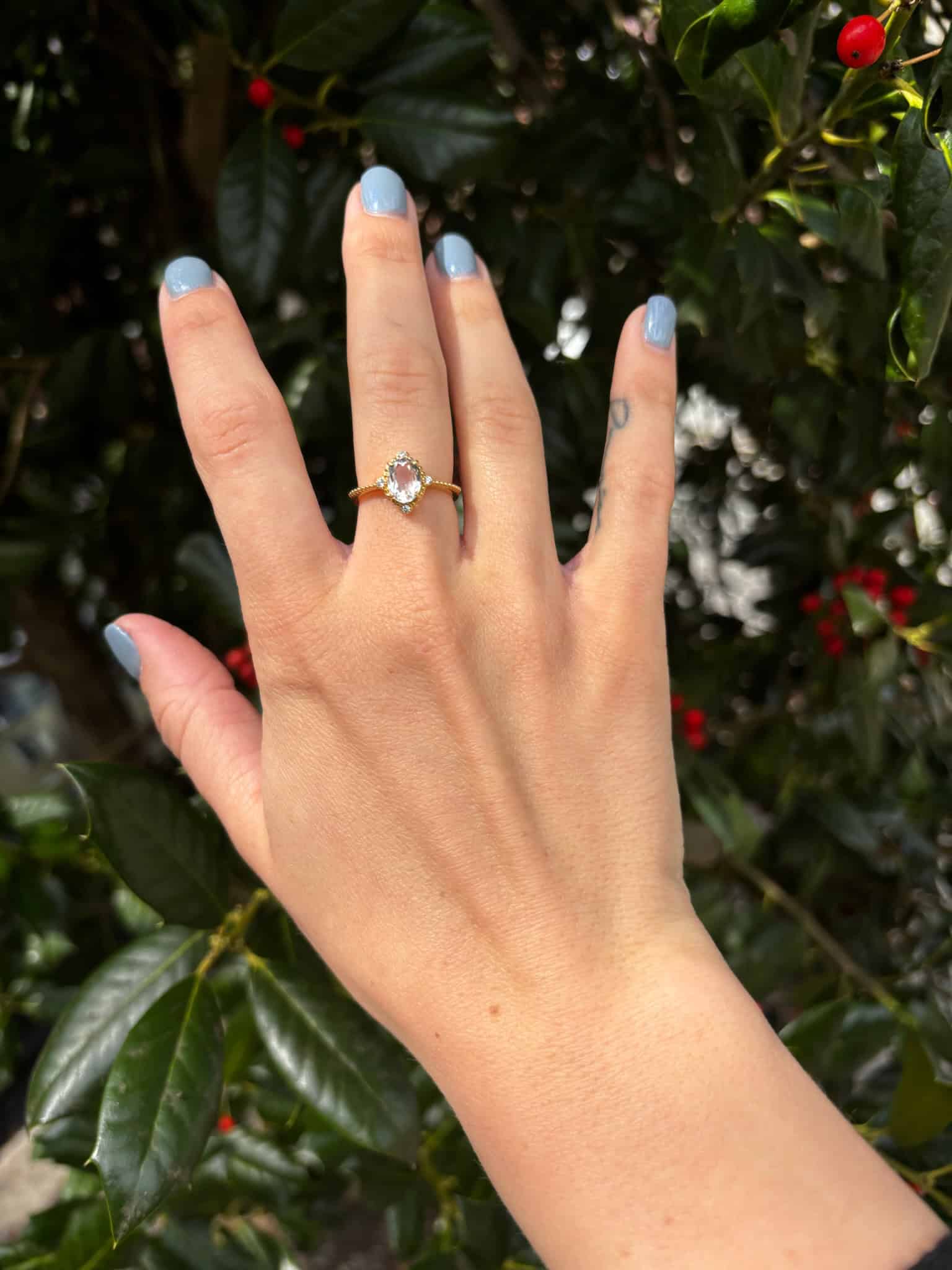 White Topaz Versailles Ring