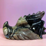 Volcano Agate Crystal Dragon Head