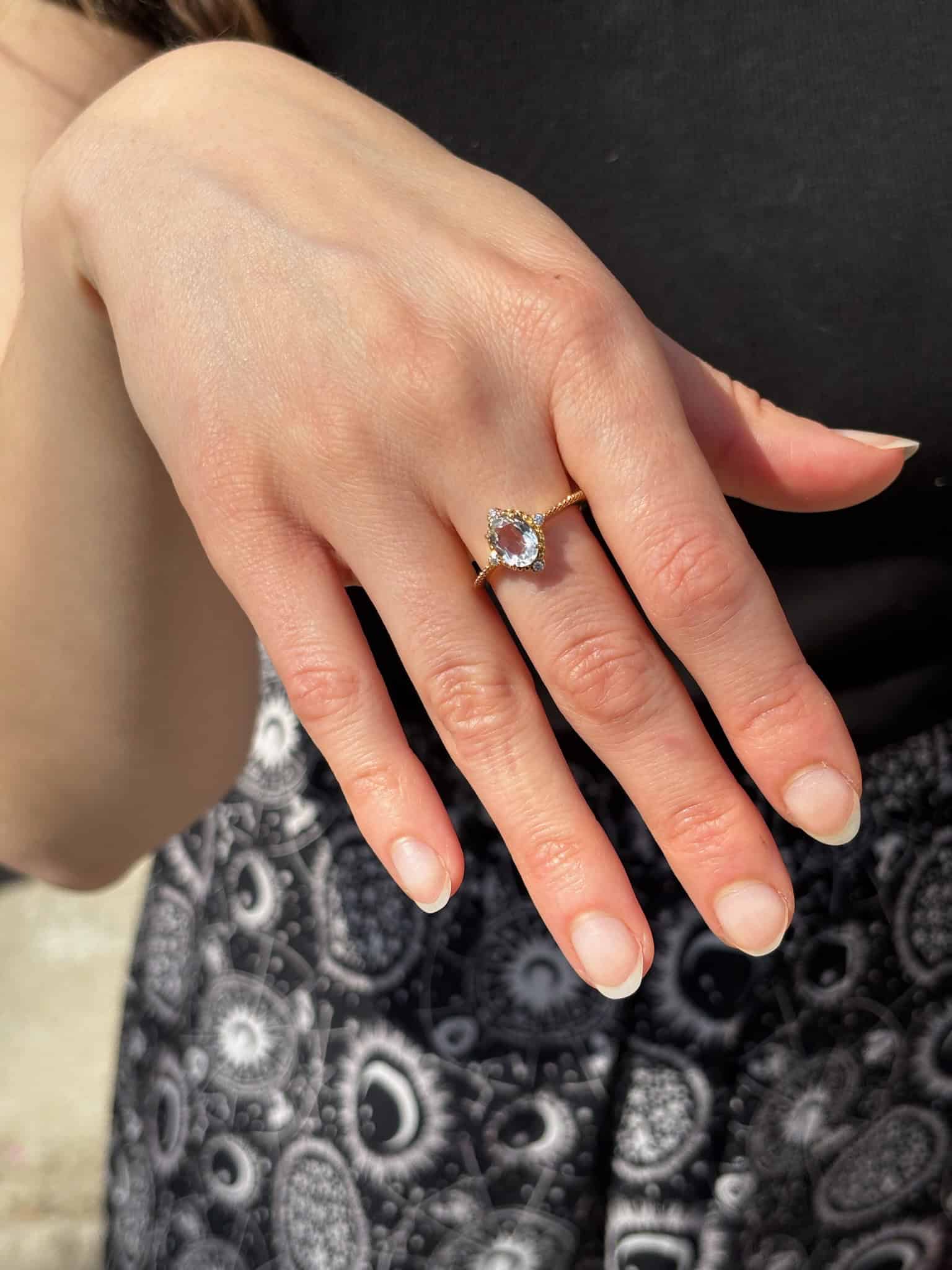 White Topaz Versailles Ring