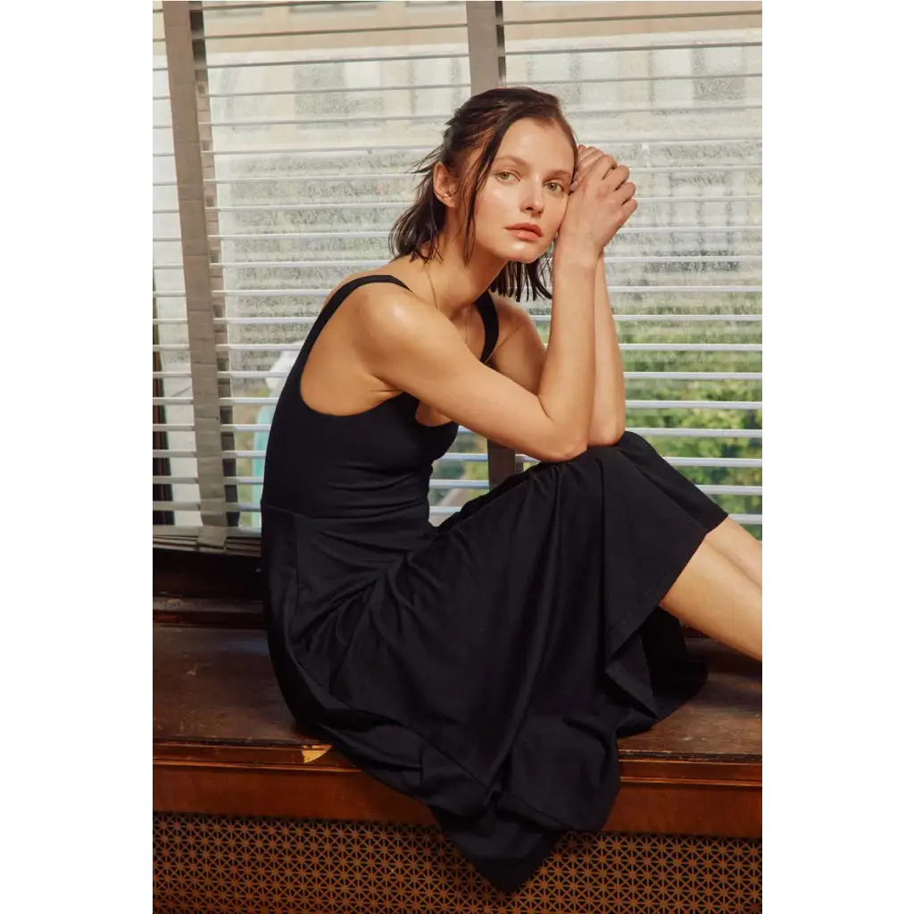 Black Midi Dress by Lara Daisy