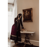 Jennafer Grace Burgundy Velvet Faux Fur Jacket