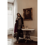 Jennafer Grace Burgundy Velvet Faux Fur Jacket